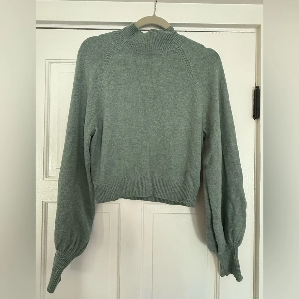 BCBGMaxAzria Sage Green Turtleneck Sweater - Picture 2 of 3